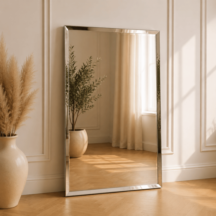 مراية بأطار فضى مقاس 80 × 60 سم