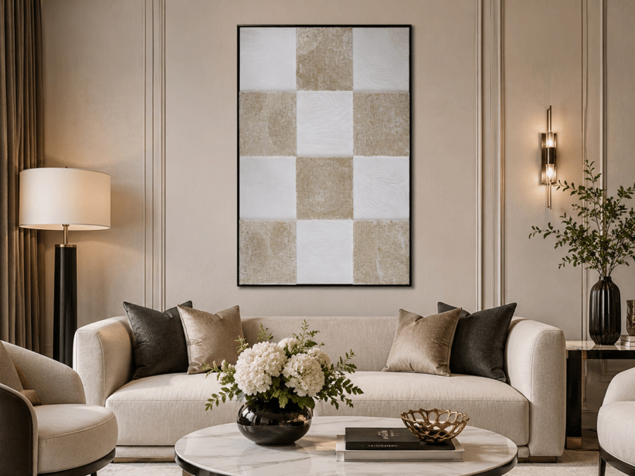 لوحة جدارية بإطار أسود مقاس 80 × 120 سم