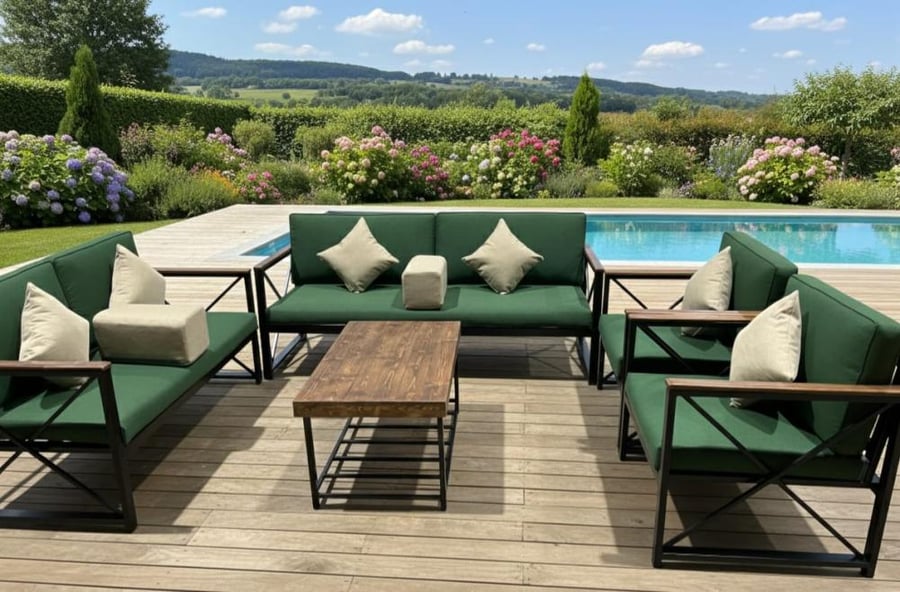 Outdoor seating for gardens 7 people XL