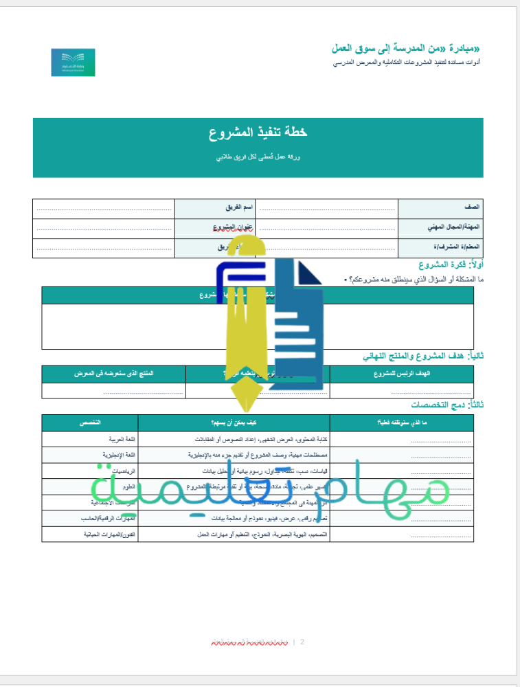 مبادرة مدرسيبة " من المدرسة إلى سوق العمل"