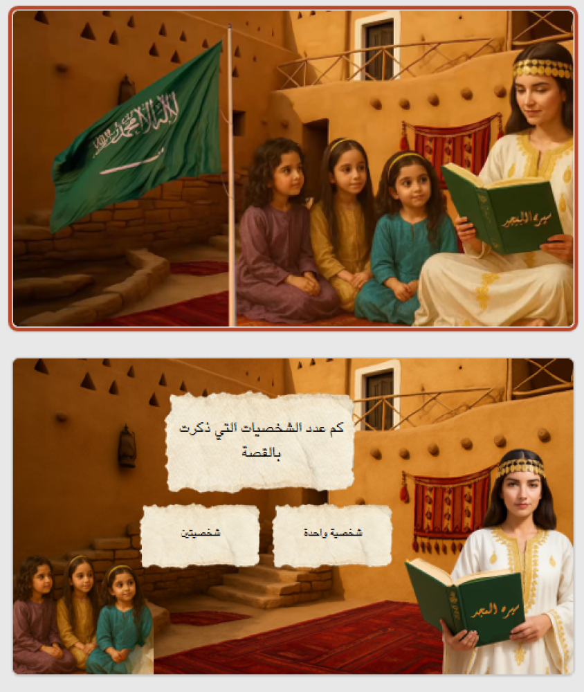 راوية الحكايات بوربوينت مع اسئلة