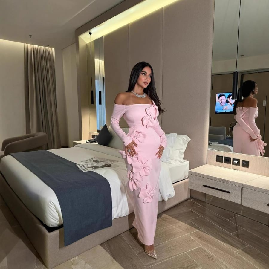 فستان نسائي أنيق Bodycon بثلاثي الأبعاد