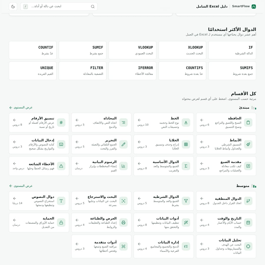 دليل Excel لإدارة الأعمال والتقارير