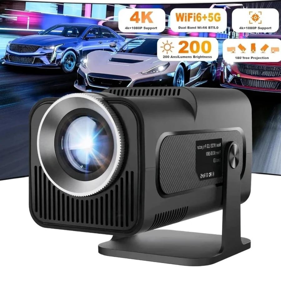 جهاز عرض 4K بنظام أندرويد 11 بدقة أصلية 1080P و390ANSI HY320 مع واي فاي مزدوج 6 وبلوتوث 5.0