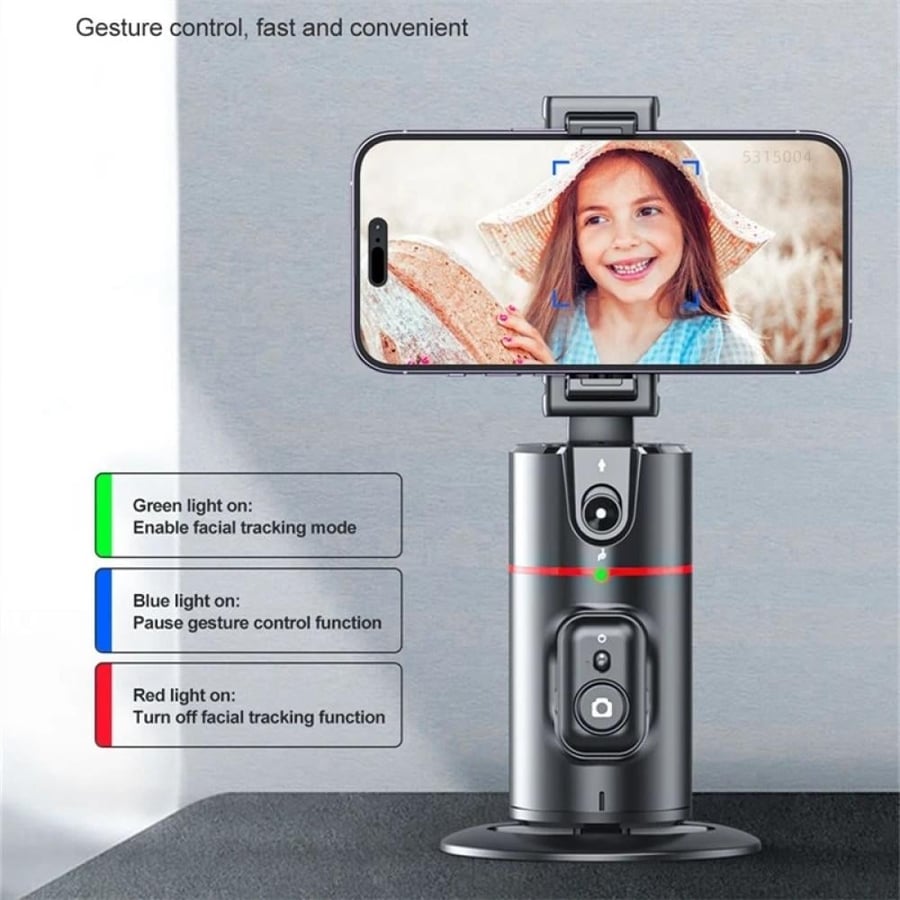 FANGTUOSI Stabilizer تتبع الوجه الذكي مع حامل هاتف خفيف قابل للإزالة عصا سيلفي لاسلكية حامل ثلاثي القوائم