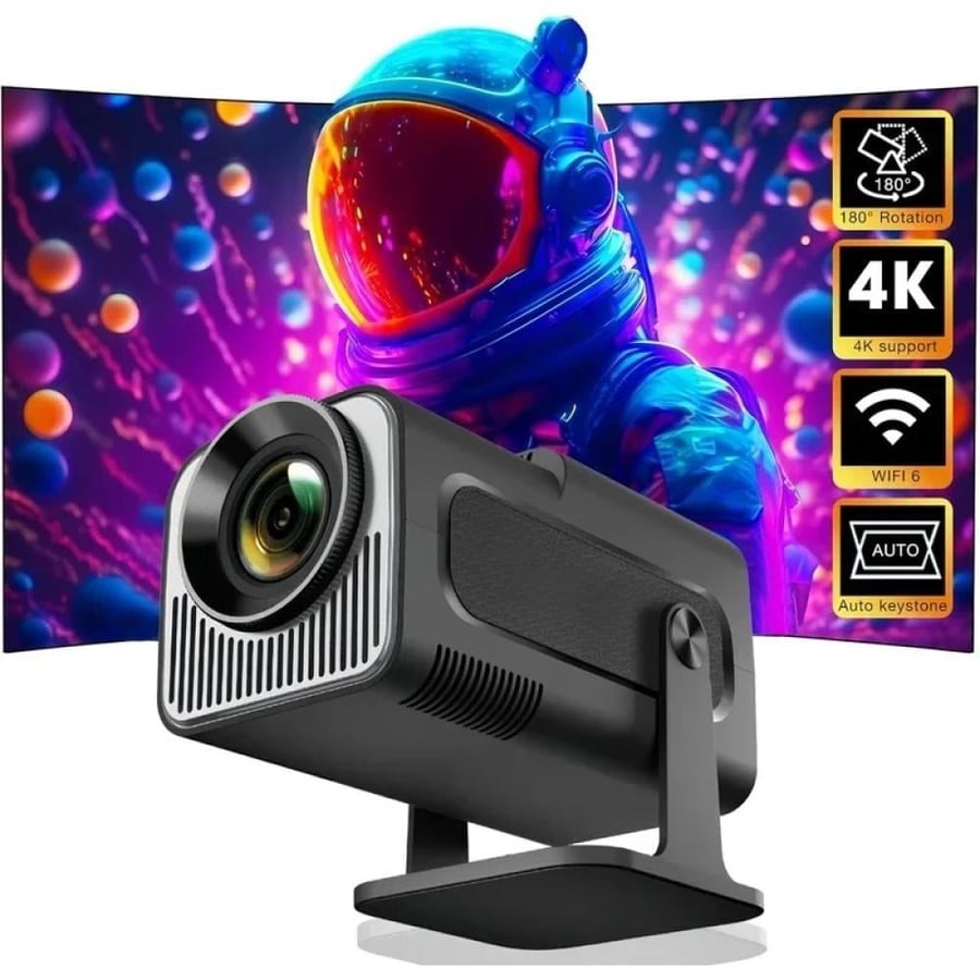 جهاز عرض 4K بنظام أندرويد 11 بدقة أصلية 1080P و390ANSI HY320 مع واي فاي مزدوج 6 وبلوتوث 5.0