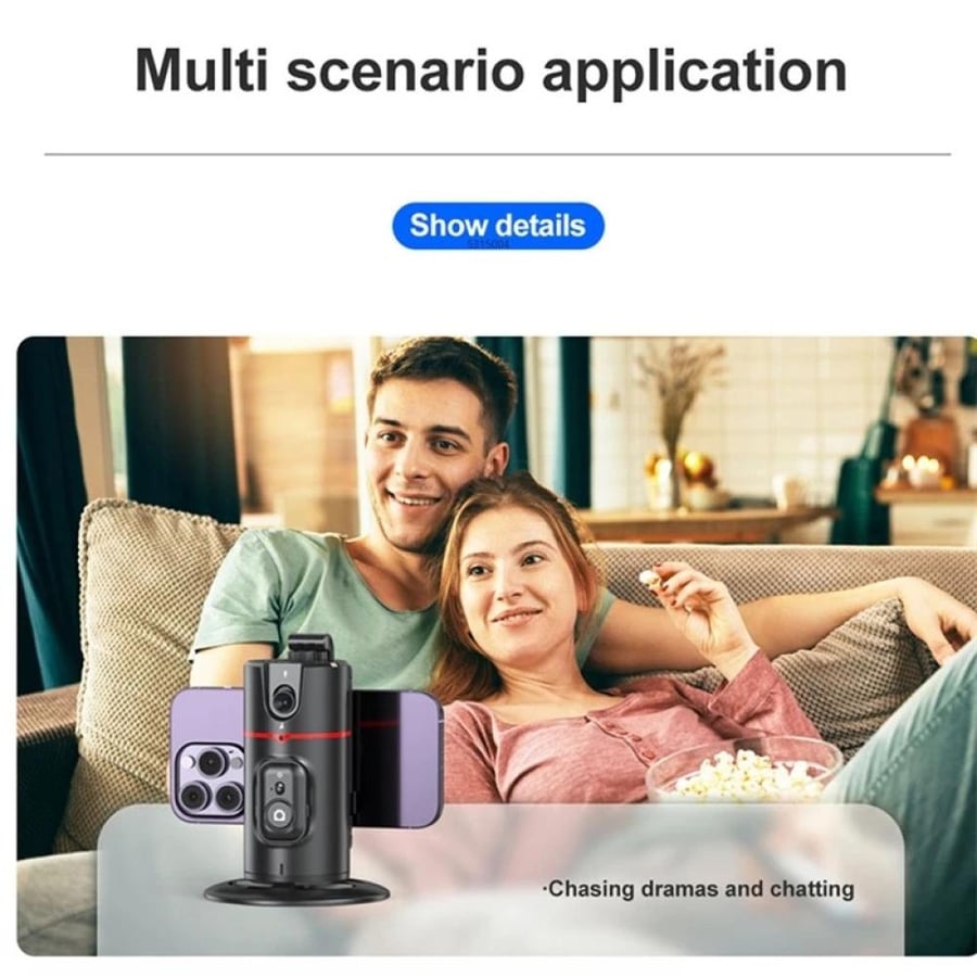 FANGTUOSI Stabilizer تتبع الوجه الذكي مع حامل هاتف خفيف قابل للإزالة عصا سيلفي لاسلكية حامل ثلاثي القوائم