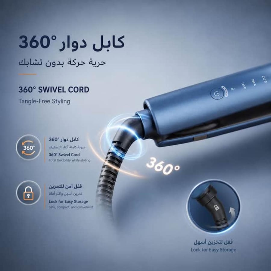 مملس الشعر 3 مستويات للحرارة