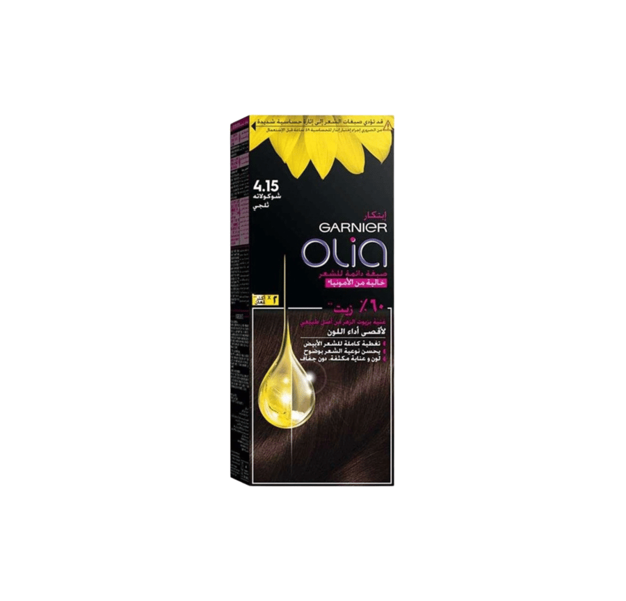 GARNIER-CLR-OLIA-4.15-Iced-
غارنييه صبغه شعر اولیا chocolate
4.15 شوكولاته ثلجي