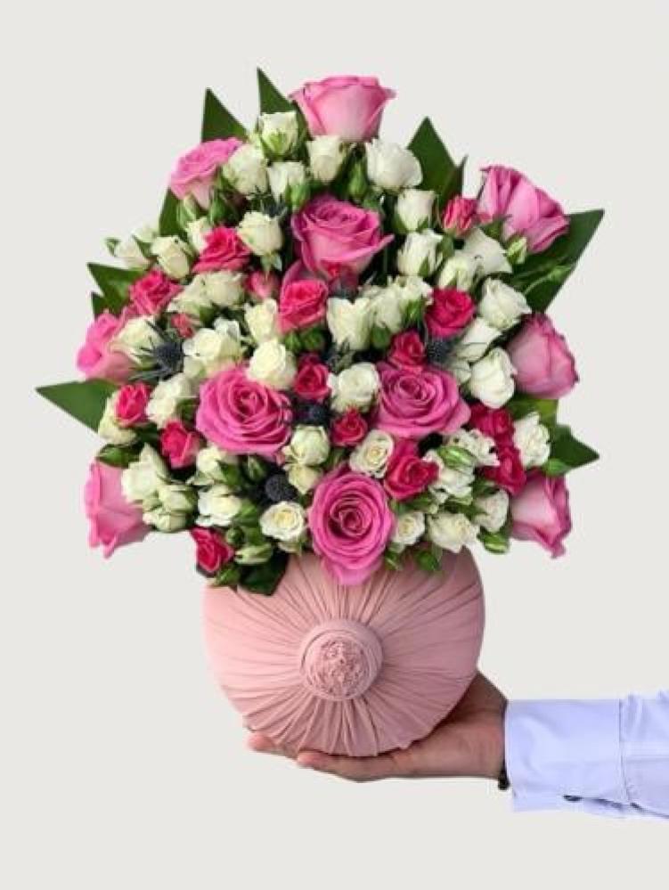 فازة ورد طبيعي