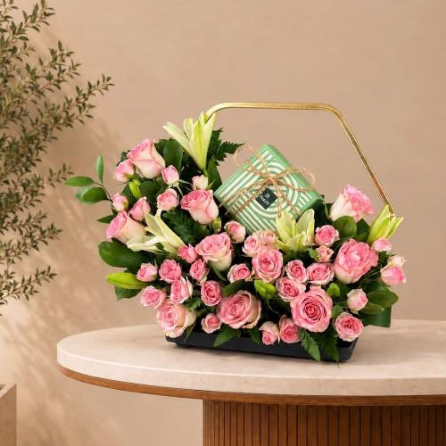 ورد وشوكولاتة