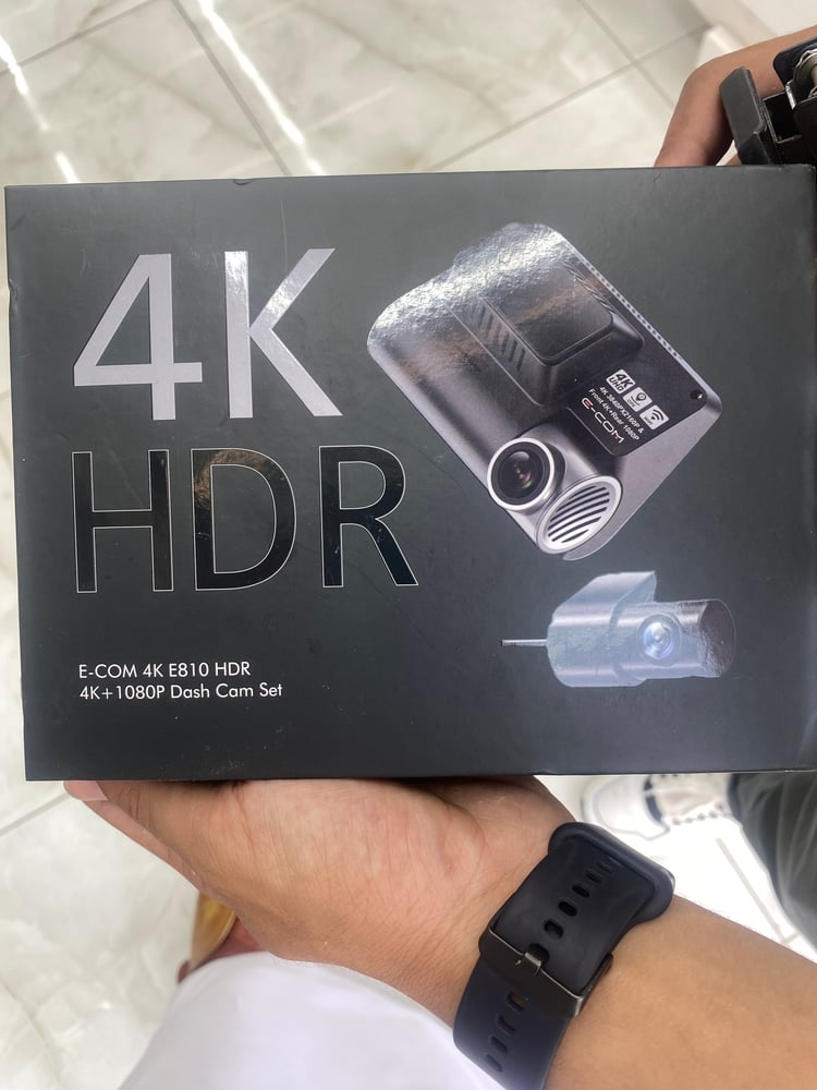 كاميرا سيارة E-COM E810 4K HDR أمامية وخلفية مع Wi‑Fi