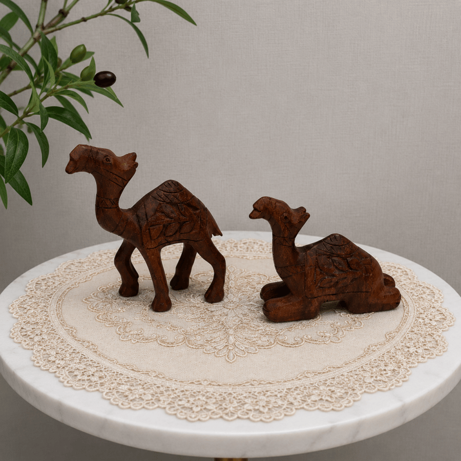 مجسمات جمال خشبية منحوتة – نوعين عشوائي
