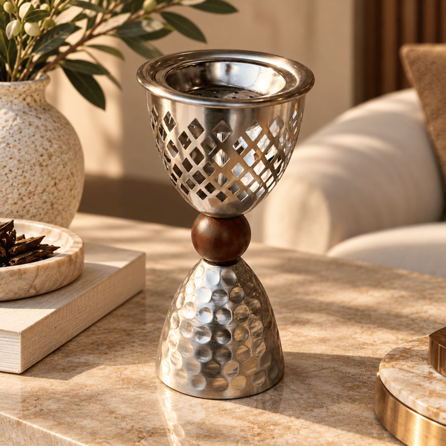 مبخرة مسكة خشب مطفي