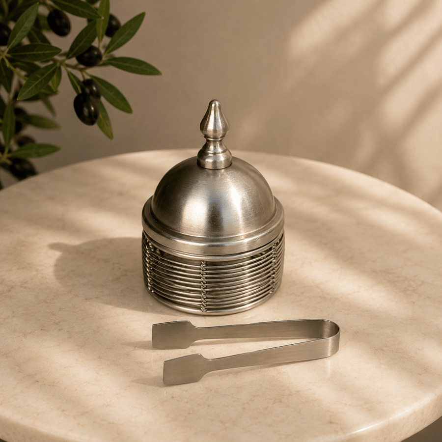 Indian aluminum incense burner set