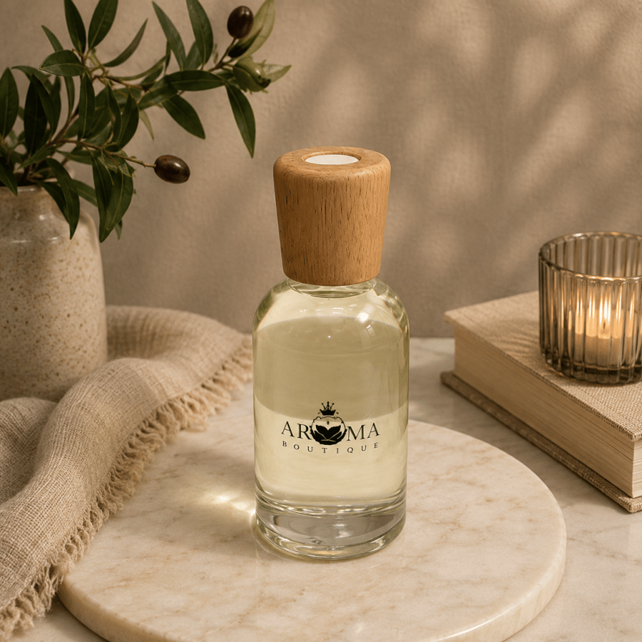 معطر منزلي زجاجي بغطاء خشبي طبيعي- 1000مل
