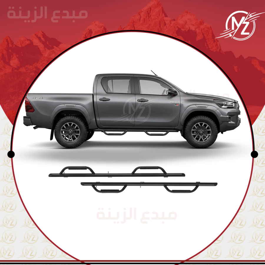طقم دعسات جانبية  هايلكس حديد من 2016-2026