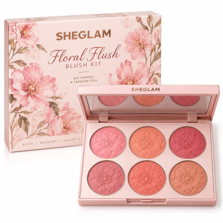 شيجلام مجموعة بلاشر أحمر خدود فلورال فلوش Sheglam Floral Flush Blush Kit
