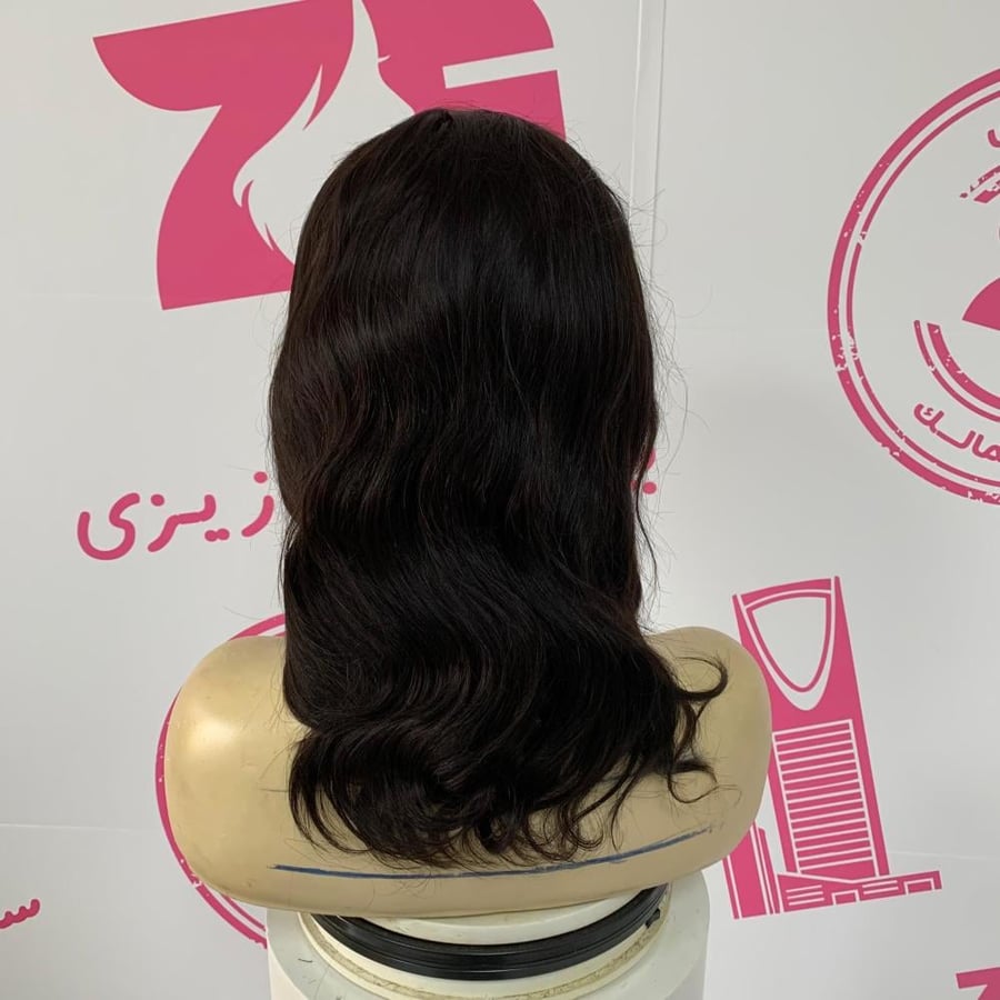 باروكه شعر طبيعي 12 أنش جذور امامبه فروة حرير اسود طبيعى  ويفى