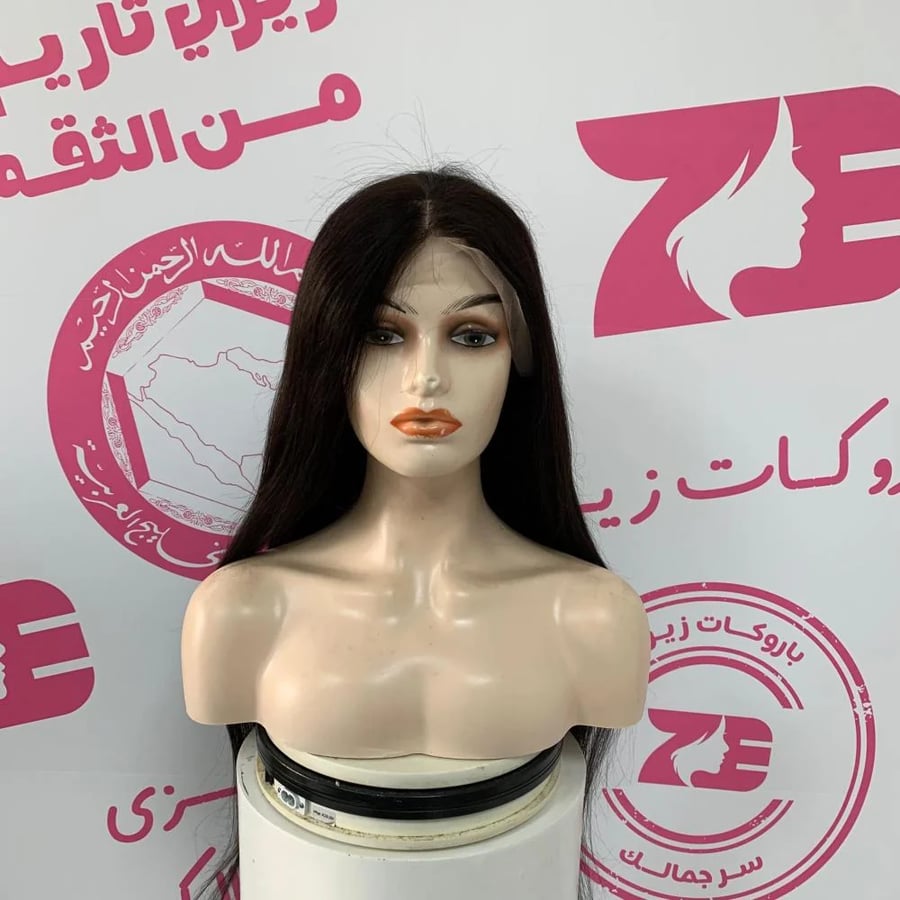 باروكه شعر طبيعى طول30انش كثافه 250 لون اسود طبيعى فروه حرير جذور اماميه