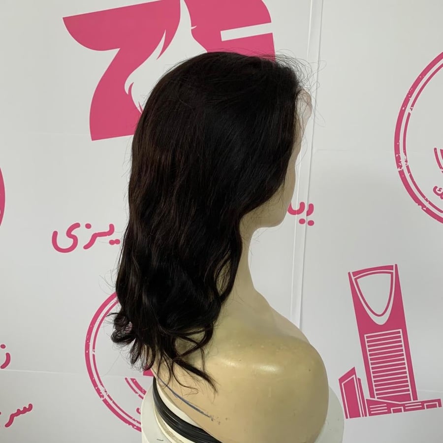باروكه شعر طبيعي 12 أنش جذور امامبه فروة حرير اسود طبيعى  ويفى