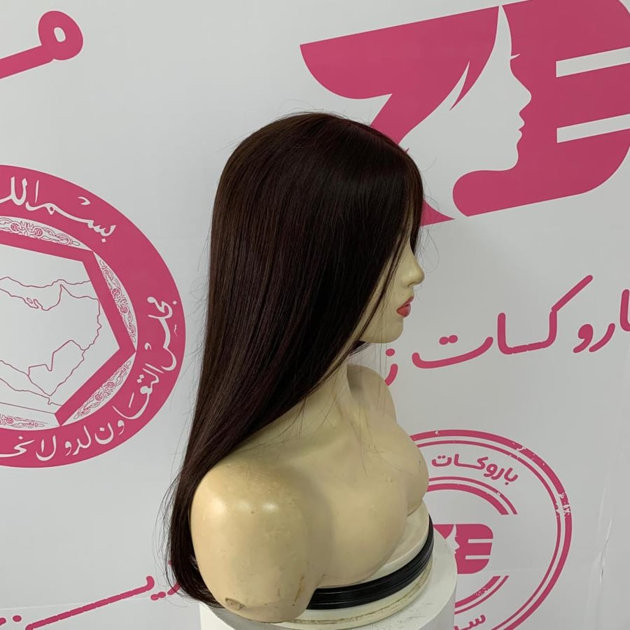 Natural hair wig dark brown color 18 inch full roots silk 360° – premium | Zizi