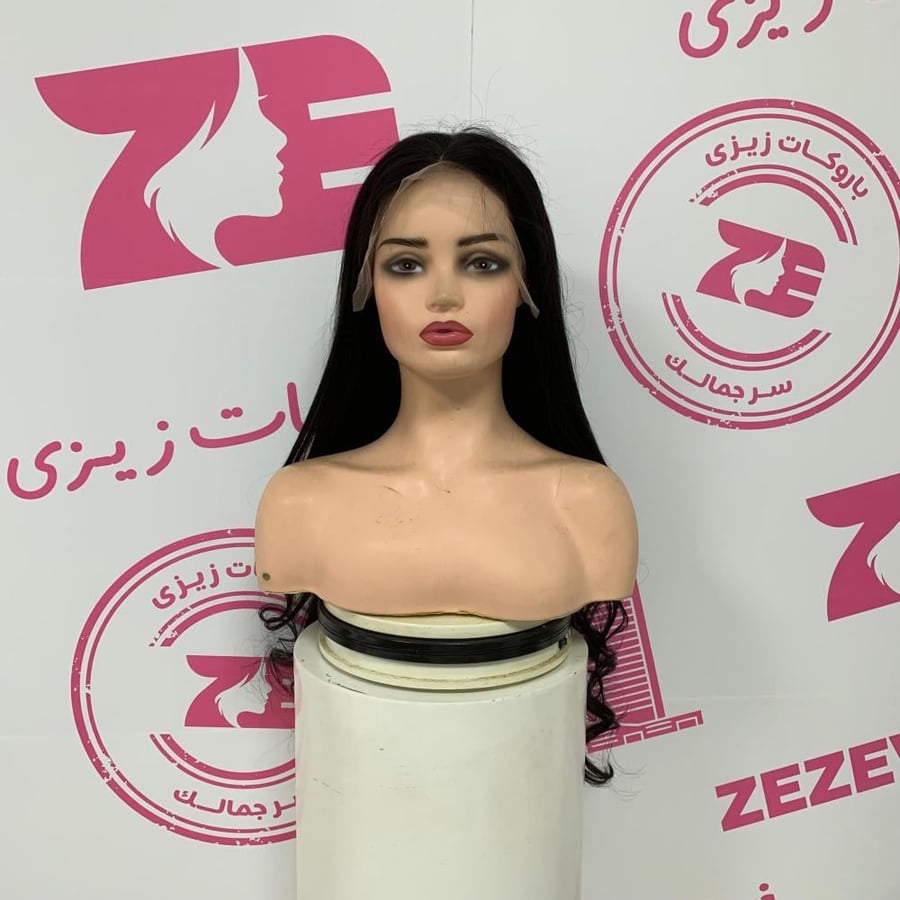 باروكه شعر طبيعى طول30انش كثافه 250 لون اسود طبيعى فروه حرير جذور اماميه