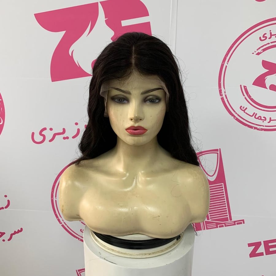 باروكه شعر طبيعي24أنش جذور امامبه فروة حرير اسود طبيعى  ويفى
