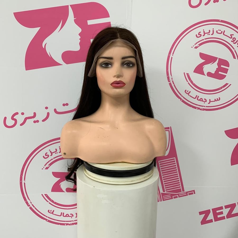باروكه شعر طبيعى طول 26 أنش كثافه 250اسود طبيعى جذور اماميه فروه دانتيل