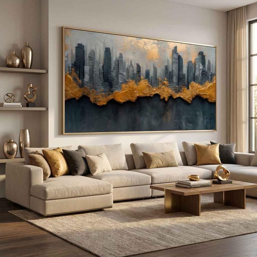 لوحات  فن تجريدي تصميم عصري