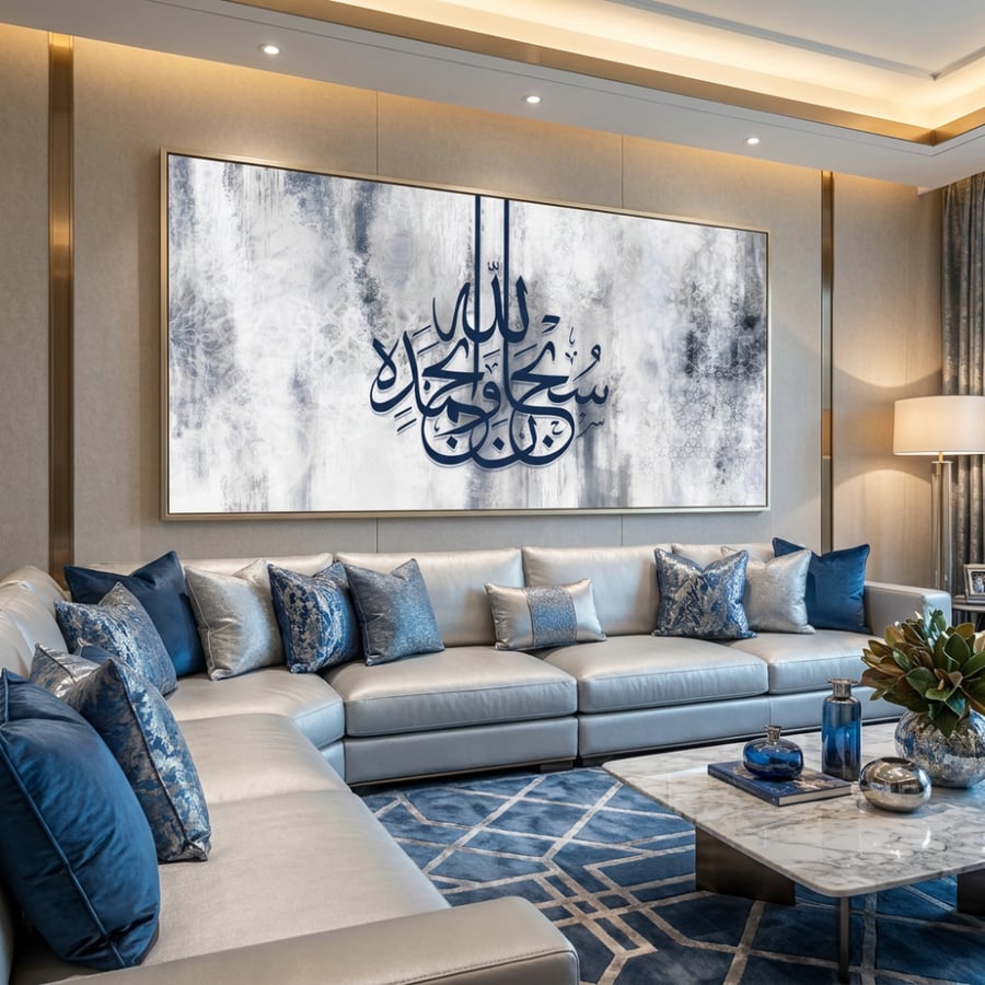 لوحات إسلامية سبحان الله وبحمده تصميم عصري