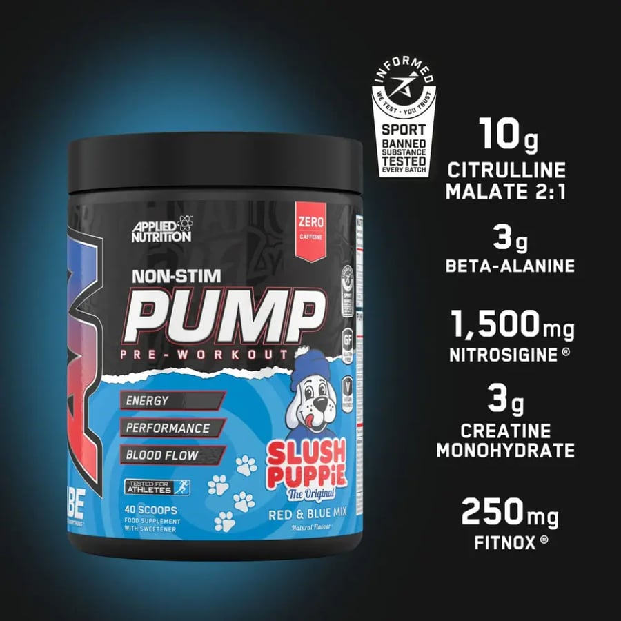 Applied Nutrition ABE Pump - Pre-Workout بدون منبهات، نكهة Red Hawaiian، 40 مقاس