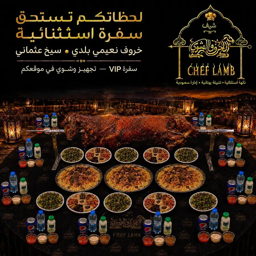 خروف مشوي سيخ عثماني هرفي صغير سفرة ( VIP )