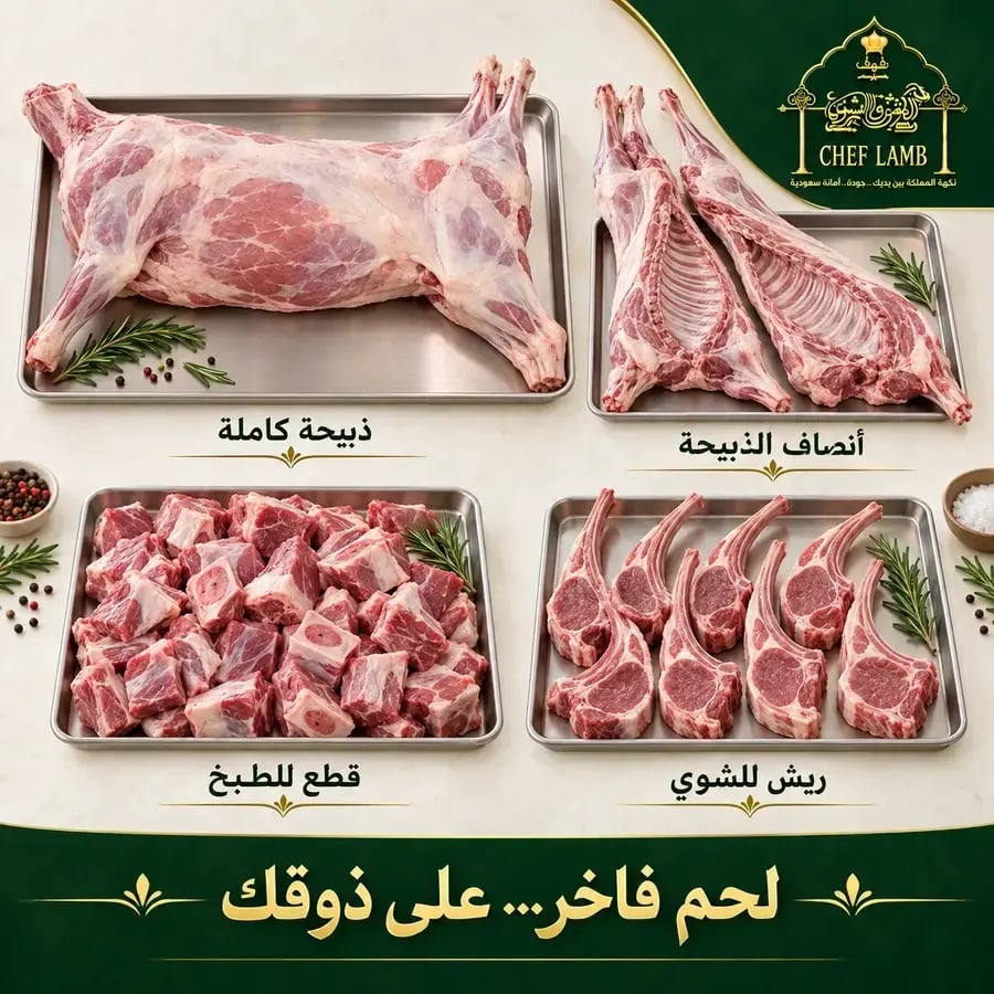 ذبيحة خروف نعيمي بلدي جذع جبر طازجة 23–25 كجم