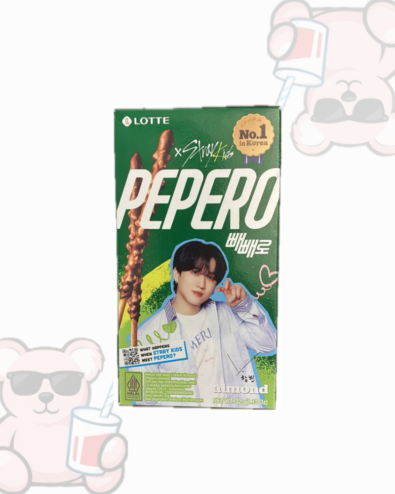 Stray kids X pepero almond flavour تعاون ستراي كيدز x بيبيرو بنكهة اللوز