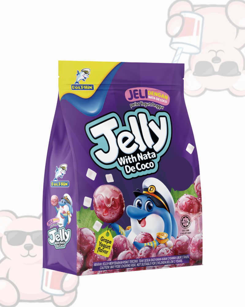جيلي يوقرت بنكهة العنب 10 قطع