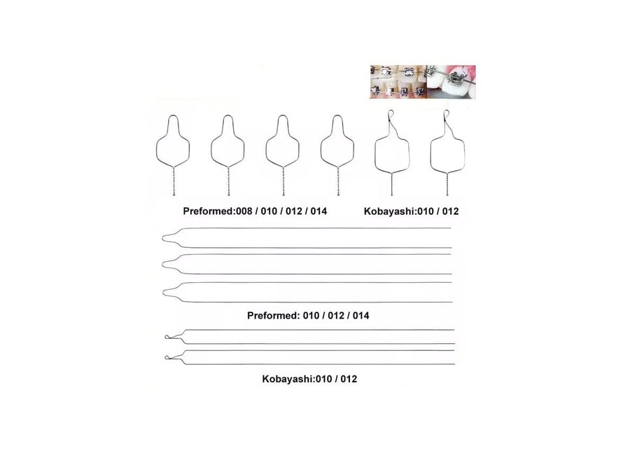 ORTHODONTICS LIGATURE WIRE STRAIGHT 1 PACK 1000 Pcs