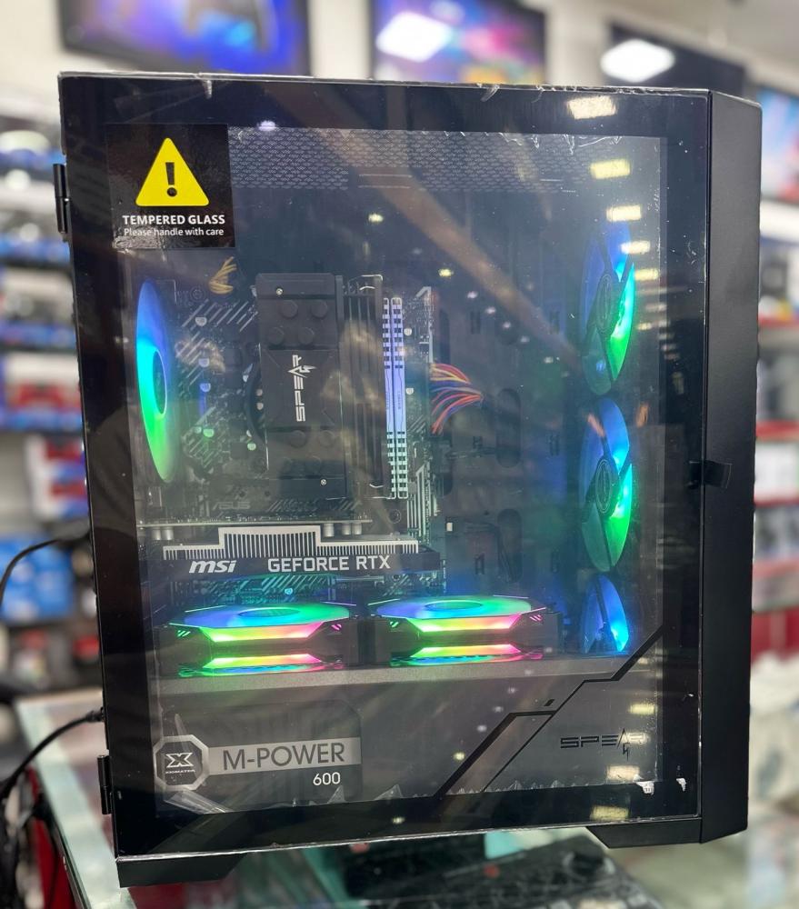 تجميعة جهاز بي سي /كرت شاشه 3050 رام 16g مساحة تخزين 1trb m.2 لوحه M610 باور سبلاي 600w كيس زجاج امامي وجانبي   7مروحه  مبرد هوائ RGB معالج i5-10400