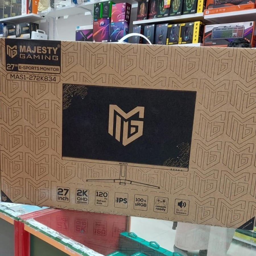 شاشة ألعاب ماجيستي (Majesty Gaming)، MAS1-272K834 بمقاس 27 بوصة ودقة 2K QHD ومعدل تحديث 120Hz