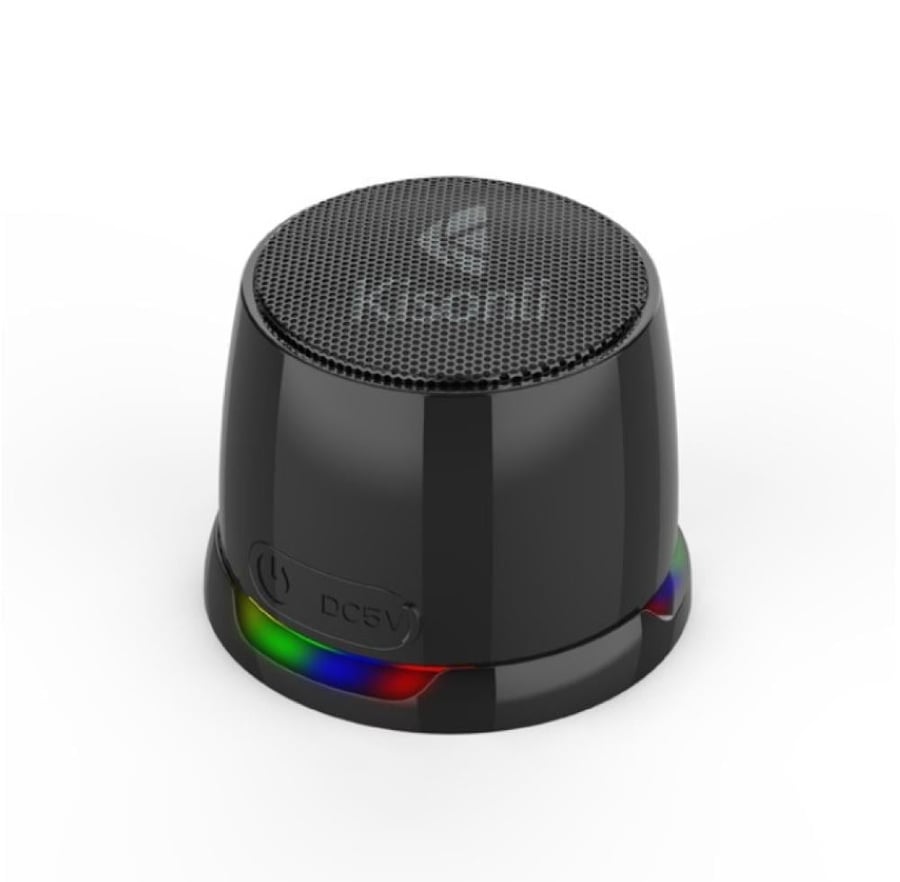 مكبر صوت بلوتوث محمول مغناطيسي KISONLI C100 صغير الحجم مزود بإضاءة RGB وباس قوي
