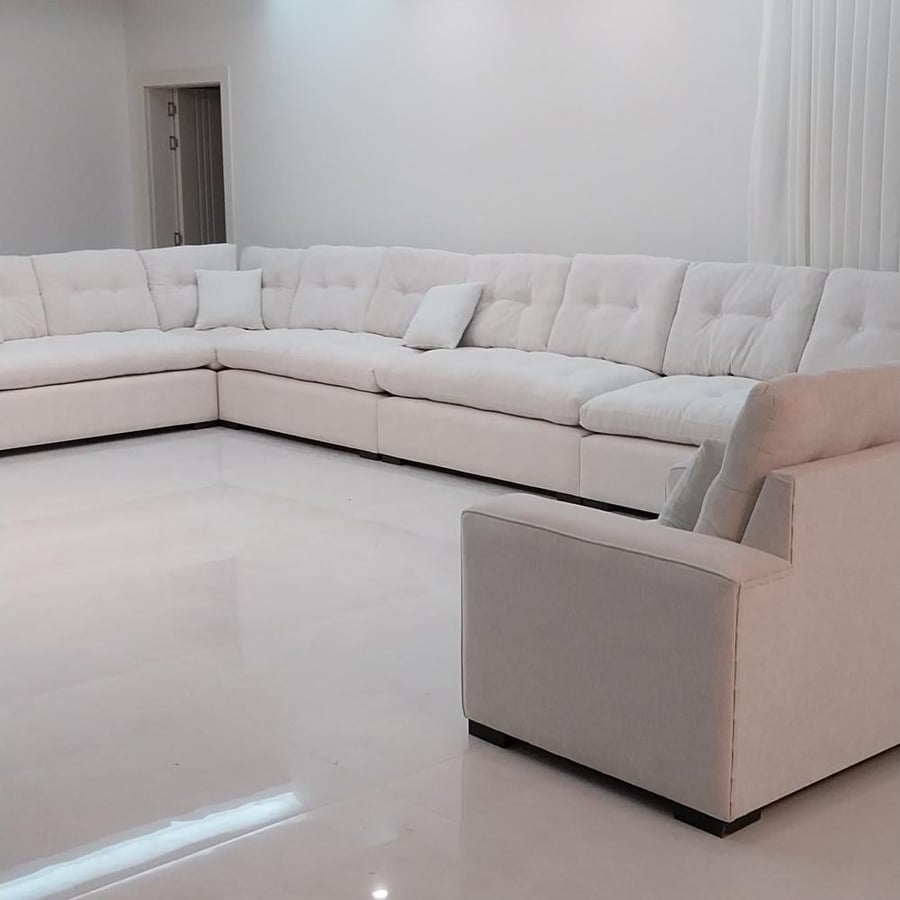 Corner sofa with foam and spring coil filling SOF 0028