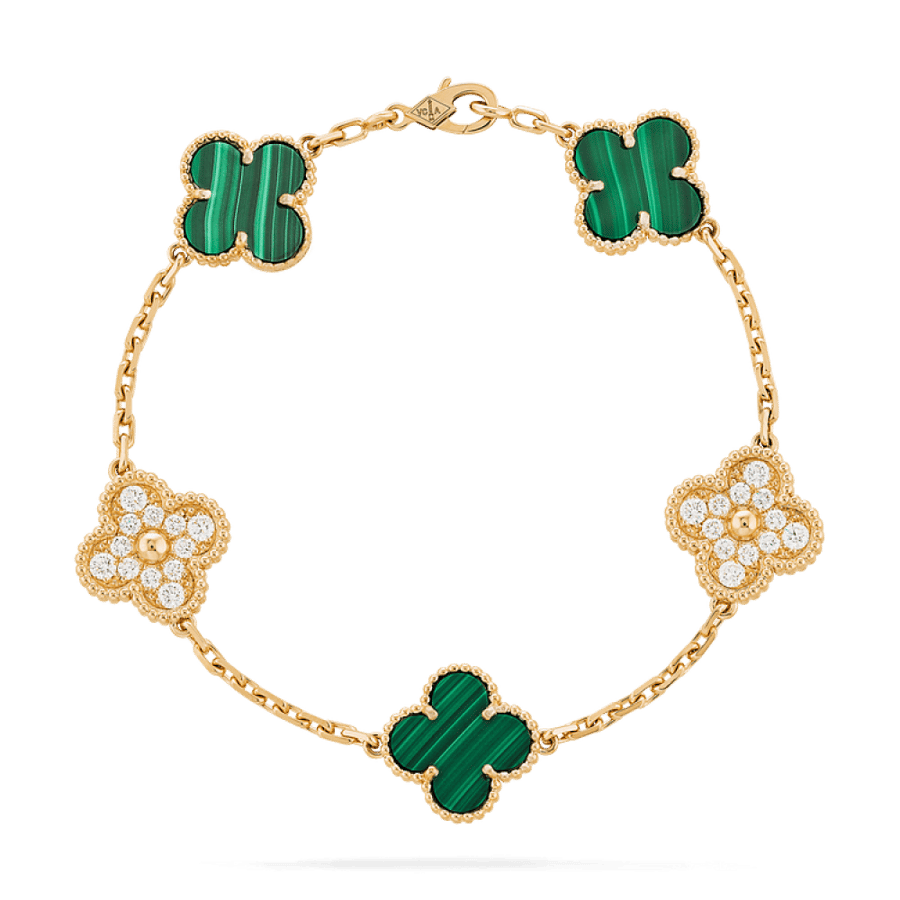 Van Cleef & Arpels طقم Sweet Hearts مكون من 3 قطع [أقراط + قلادة + سوار]