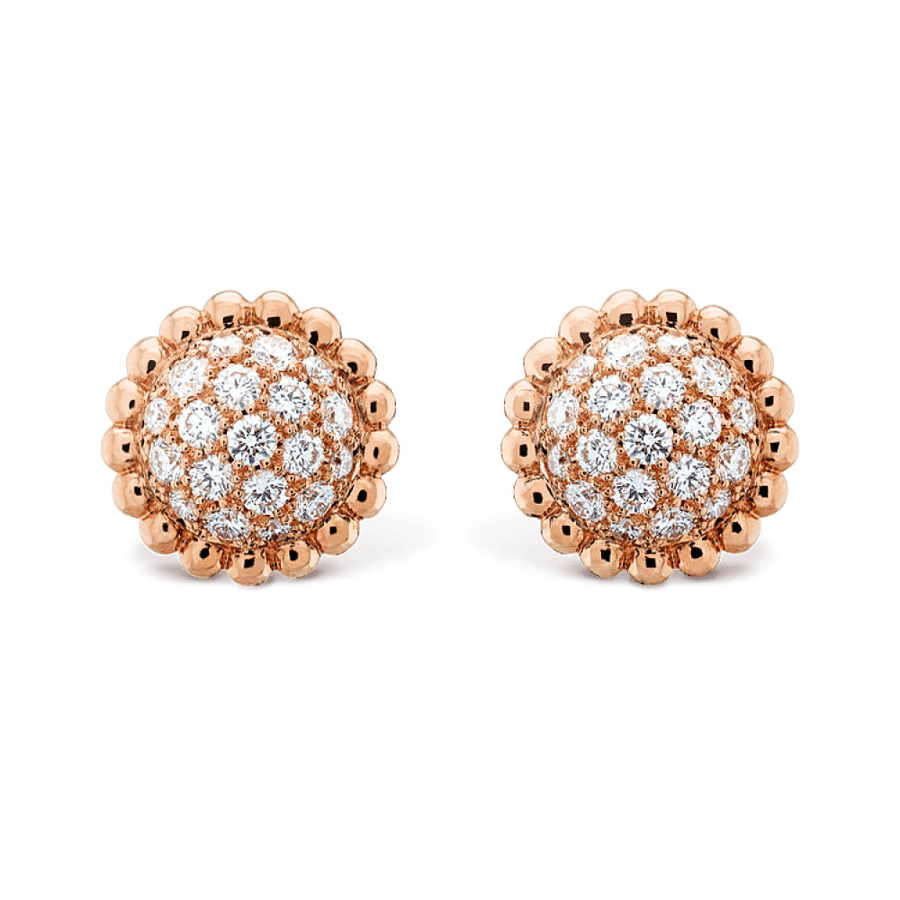 Diamond earrings embroidered