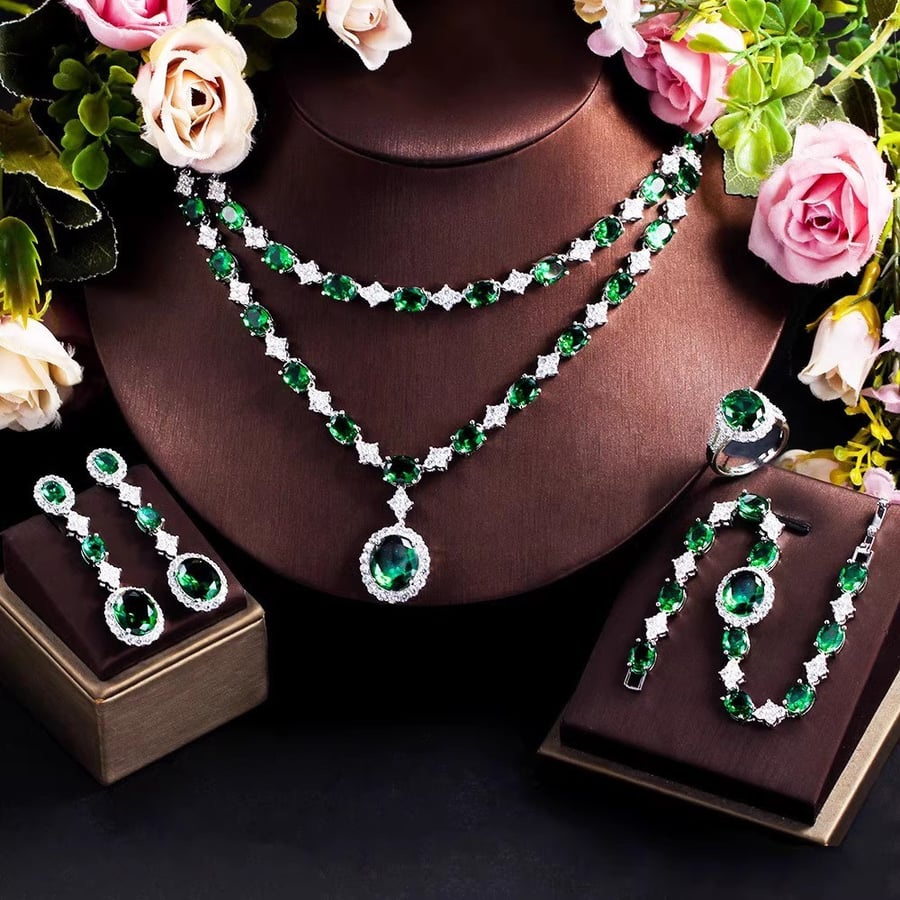 Necklace Earring and Bracelet Ring Set