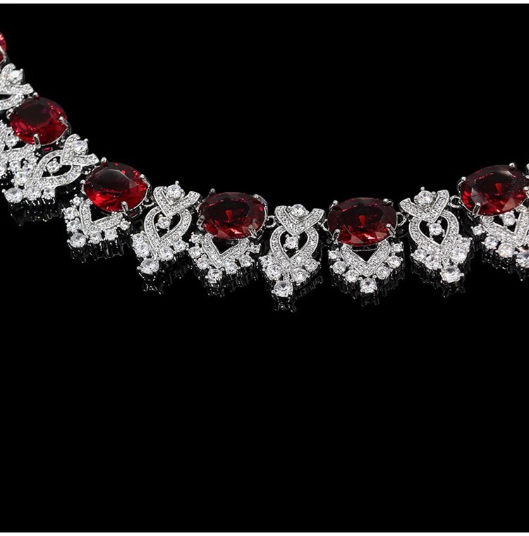 Zirconia Necklace and Earrings Set