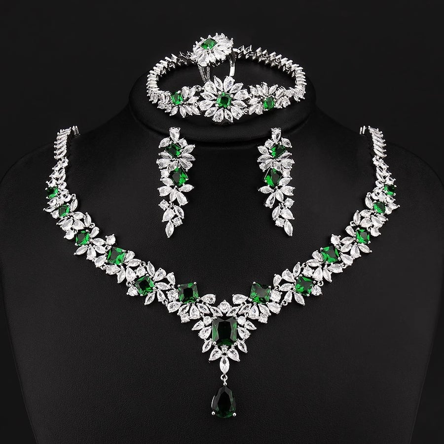 Necklace Earring and Bracelet Ring Set