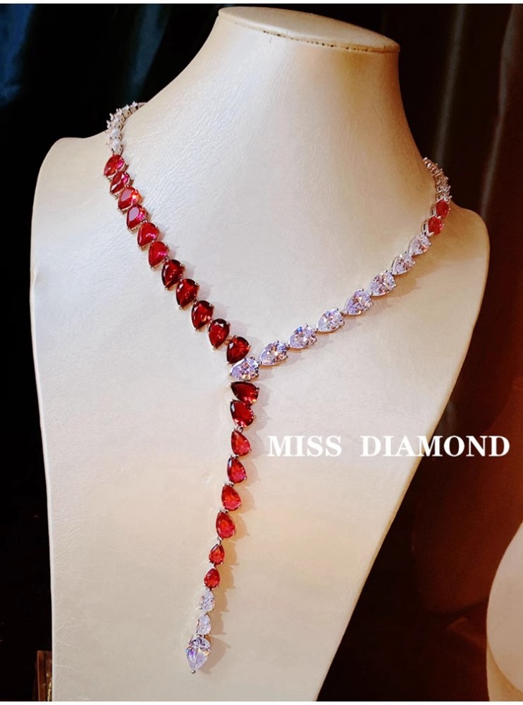 Zirconia Necklace and Earrings Set