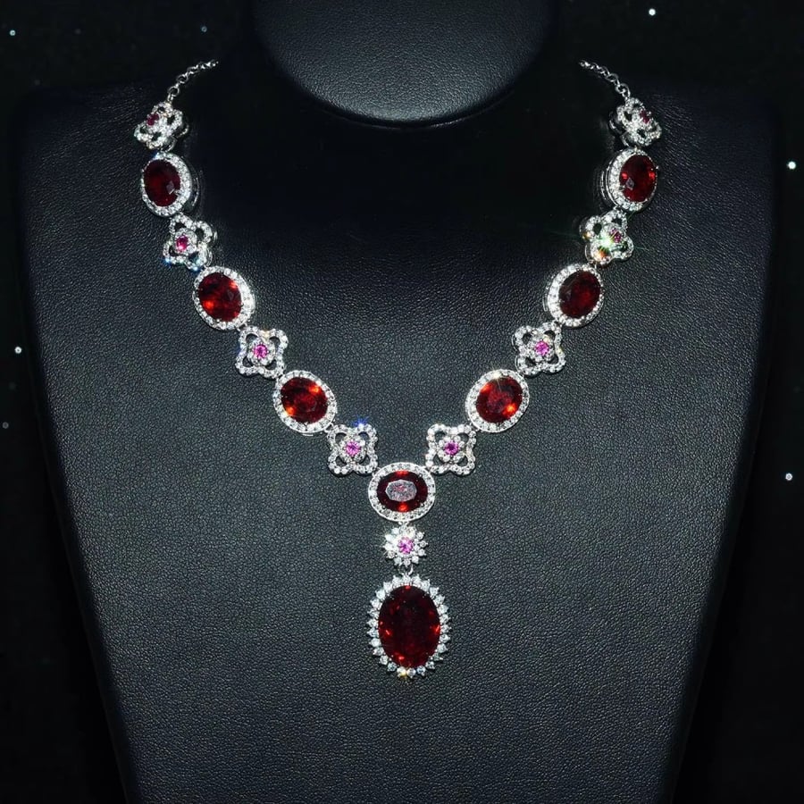 Zirconia Necklace and Earrings Set