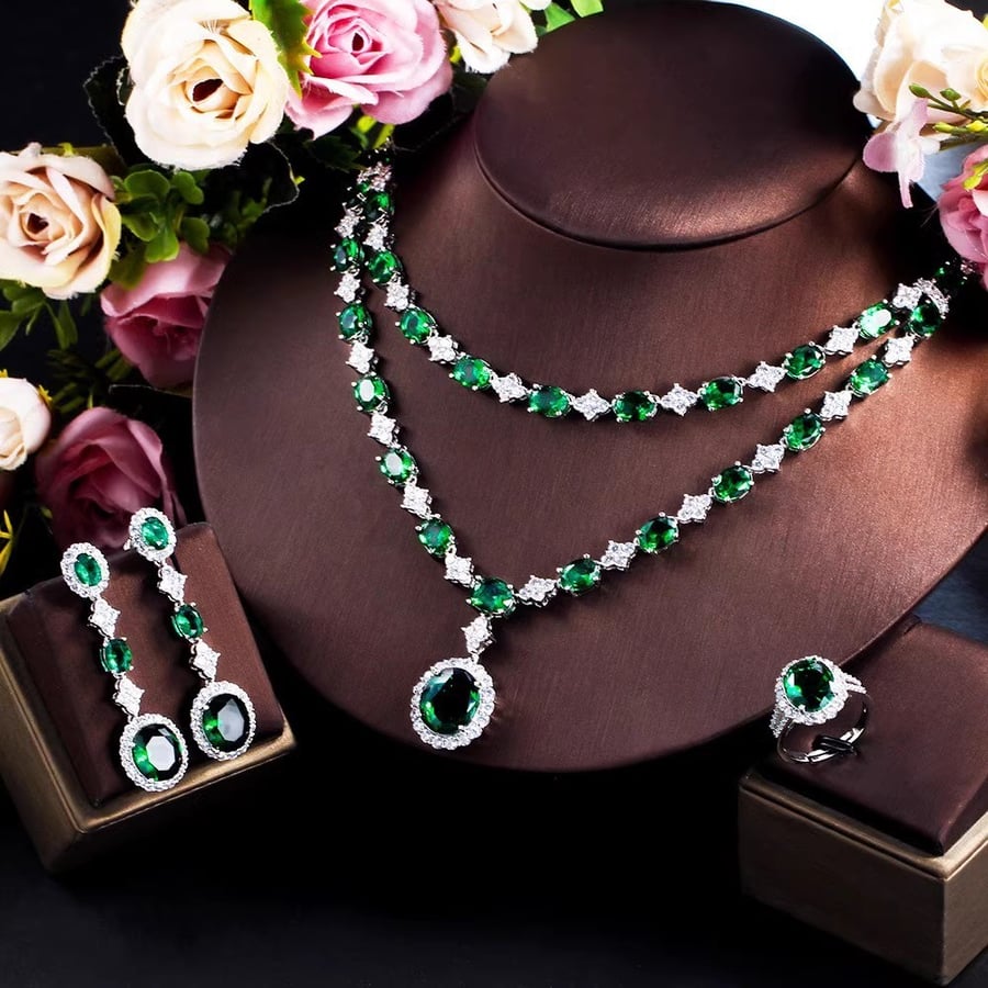 Necklace Earring and Bracelet Ring Set