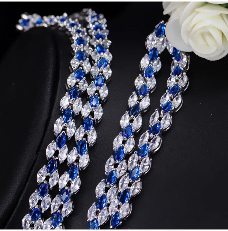 Zirconia Necklace and Earrings Set
